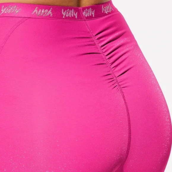 Yitty Womens Shaping Leggings Pink Womens Spotlight Ruched High Rise Size 1X - Picture 2 of 5